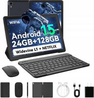 Planšetė 10.1" Android 15, 24GB RAM, 8 branduolių, HD IPS, Wi-Fi, Bluetooth, su klaviatūra ir rašikliu