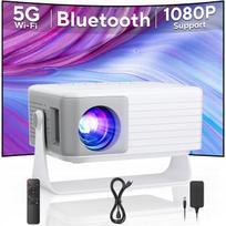 Nešiojamas mini LED projektorius namų kinui, 1080P, su stovu