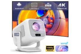 Projektorius WEMI X3AQ, 1080P, 400 lm, WiFi6, Android 11, vaizdo korekcija