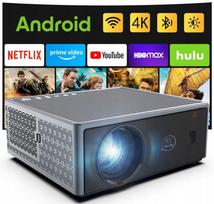 Projektorius 30000 lm, „WiFi“, „Android Smart TV“, „Full HD“, 4K, automatinis fokusavimas, 300