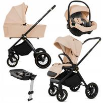 Vaikiškas vežimėlis 4in1 BabyLux ROSSO su lopšiu, sportine dalimi ir Isofix baze