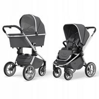 Vaikiškas vežimėlis 2in1 Moon Buggy RESEA S su lopšiu, antracito spalvos