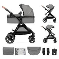 Vežimėlis Kinderkraft ESME 2in1, pilkas (Moonlight Grey)