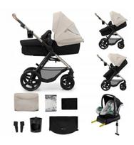 Vežimėlis Kinderkraft MOOV 2 su MINK PRO automobiline kėdute, pilkas, 4in1