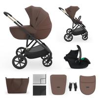 Vežimėlis kūdikiui Kinderkraft PRIME 3 3w1, Velvet Mocca