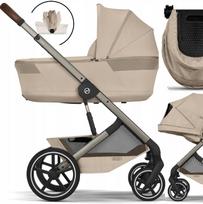 Vežimėlis CYBEX BALIOS S LUX 2in1 su lopšiu, sulankstomas, smėlio spalvos