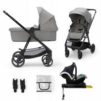 Vežimėlis 4 viename Kinderkraft NEWLY su MINKPRO sėdyne, pilkas