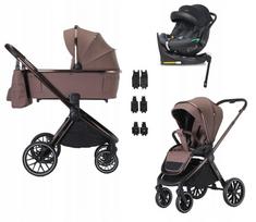 Vežimėlis ADAMEX SPARK CHOCOLATE TRUFFLE 4in1 su BUZ PRO ir ROTARY BASE I-SOFIX