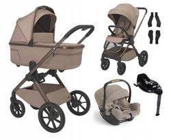 Vežimėlis ESPIRO CLODI 4in1 su JOIE I-STARTER ir BASE ENCORE, ruda