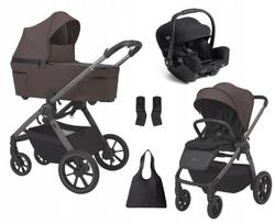 Vežimėlis Espiro Yoga 3in1 su Joie i-Starter, adapteriai, 208 Essence of Chocolate