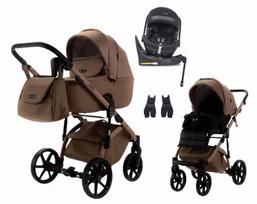 Vežimėlis ADAMEX NOLA NATURA 4in1 su SEAT BUZ PRO, ISOFIX baze, 5 CAMEL