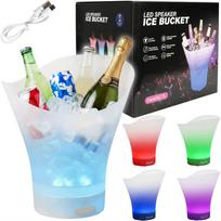 Vyno kibirėlis su LED apšvietimu, Bluetooth garsiakalbiu, 7 l, GOLIAT