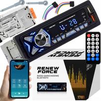 Automobilio radijas su Bluetooth, USB, AUX, MP3, LCD, mikrofonu ir nuotolinio valdymo pultu, 1-DIN