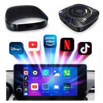 Automobilinis adapteris AI BOX su belaidžiu CarPlay, Android, YouTube ir Netflix