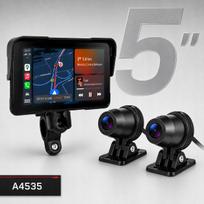 Motociklo multimedijos ekranas Podofo A4535, 5", su kamera ir jungikliu
