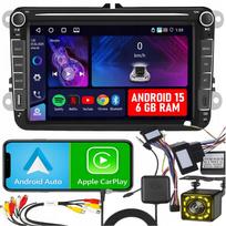 Automobilinė radija su „Android“, 6GB, tinka Volkswagen Passat B6/B7, Golf V/VI, Seat, Skoda