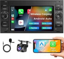 Automobilinė 2DIN Android multimedija Ford Fiesta, Kuga MK1, 6/128GB, CarPlay, 4G, navigacija