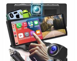 Automobilio multimedijos stotis su Android, Apple CarPlay, 2 kameromis ir Bluetooth