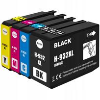Rašalo kasetės HP OfficeJet 6100, 6600, 6700, 7110, 7610, 7510 spausdintuvams, 4 vnt., 932 XL