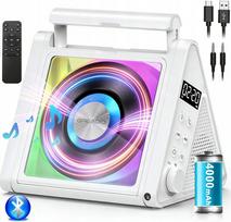 Nešiojamas CD grotuvas su Bluetooth, FM radiju, MP3, garsiakalbiais ir RGB 6 spalvų apšvietimu