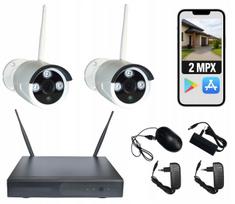 Vaizdo stebėjimo rinkinys su 2 FULL HD 2 MPX WIFI kameromis