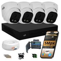 Namų vaizdo stebėjimo rinkinys su 4 analoginėmis 5 MP DUAL IR LED kameromis DVS