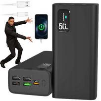 Išorinė baterija POWERBANK 30000mAh, 22,5W, greitas įkrovimas, tinka išmaniesiems telefonams, galima krauti 5 įrenginius vienu metu