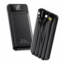 Išorinė baterija 20000 mAh, 22,5 W, su USB-C ir Lightning laidais