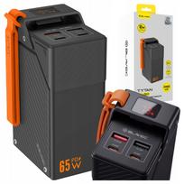 Išorinė baterija Blavec, 30000 mAh, 65W, 2x USB-C, USB-A