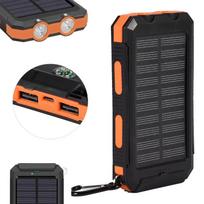 Išorinė baterija POWERBANK, saulės įkrovimas, atspari vandeniui, 26800mAh