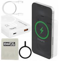 Išorinė baterija PowerBank, 10000 mAh, su MagSafe, PD 20W, QC 22,5, balta