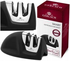Peilių galąstuvas GERLACH SMART MINI, 2 pakopų, plieninis ir keraminis, NK994