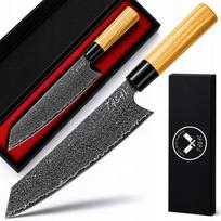 Virtuvinis peilis TASAI Kiritsuke, 21 cm, japoniškas, Damasko plienas