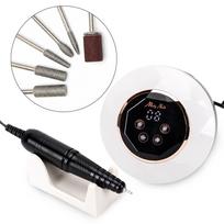 Elektrinė nagų freza MOLLYNAILS M23 68W balta su antgaliais