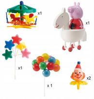 PEPPA PIG gimtadienio torto dekoracijos 6 vnt.