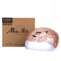 Nagų lempa UV/LED 248W Molly Nails Y13, tinka hibridiniams ir geliniams nagams, auksinė