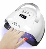 Nagų lempa SUN X7 MAX, UV/LED, su LCD, skirta hibridiniams geliams