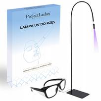 UV lempa blakstienų priauginimui ProjectLashes su akiniais, juoda