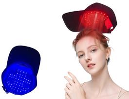 LED kepurė plaukų augimui, vibruojantis masažuoklis, šildoma, 4 režimai