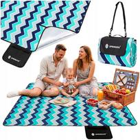 Pikniko ir paplūdimio pledas PICNIC, 220x180 cm, neperšlampamas, su izoliacija, flisinis