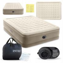 Pripučiamas Intex dvigulė čiužinys 203x152x46 cm su pompa