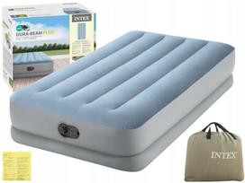 Pripučiama vienvietė velūrinė lova Intex 64157, 191x99x36 cm, su USB