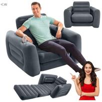 Pripučiamas krėslas-sofa, išskleidžiama lova miegui