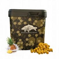 Baltyminiai rutuliukai WRATISLAVIA BAITS, ananasų ir grietinėlės skonio, 18 mm, 10 kg, 17 l kibiras