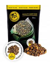 Karpių masalas mišrus grūdai TIGERS, kanapės, rapsai, graikiniai riešutai, 1 kg