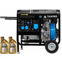 Dyzelinis generatorius 7000W, 3x230V, 32A, ATS, AVR, mobilus, 2 aliejaus bakeliai