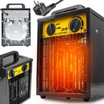 Elektrinis oro šildytuvas 2000W, 230V, su termostatu, A++