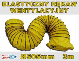 Alyvos šildytuvo oro gaubtas, 505 mm skersmens, 3 m