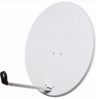 Palydovinė antena, plieninė, 80 cm, balta, tinka Canal+, NC+, Polsat
