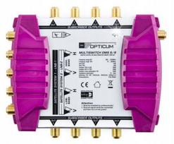 TV ir SAT multiswitch Opticum, 9/8 išėjimų, Astra + Hotbird, 2x palydovas ir DVB-T2